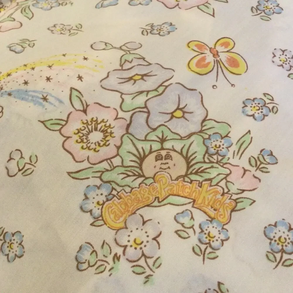 Vintage 1983 Cabbage Patch Kids Full fitted Sheet & 2 pillowcases